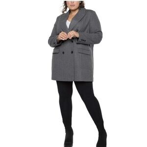 Herringbone Blazer Pea Coat 0X